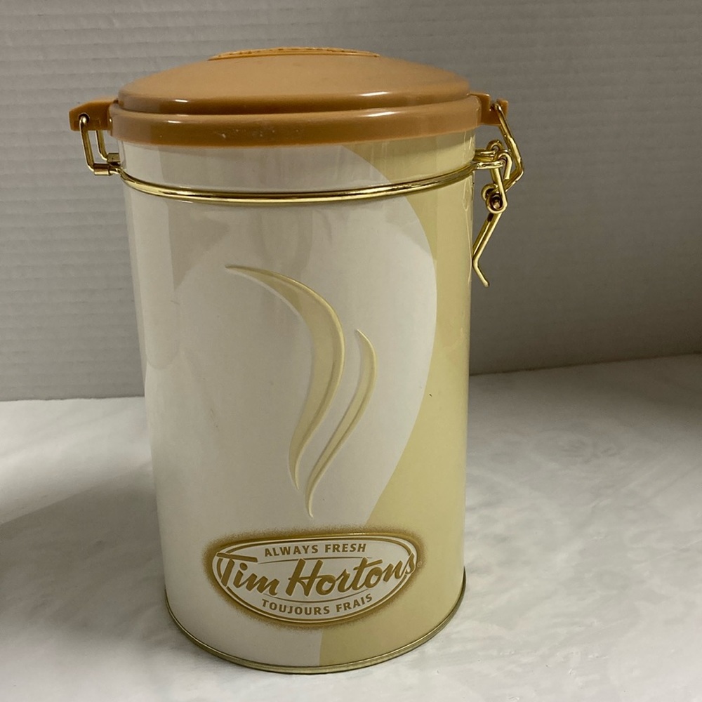 Tim Hortons Limited Edition #006 Coffee Tea Tin Canister Always Fresh 7” Tall